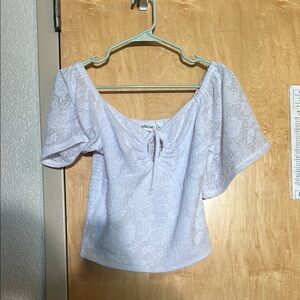 White Floral Off-Shoulder Top